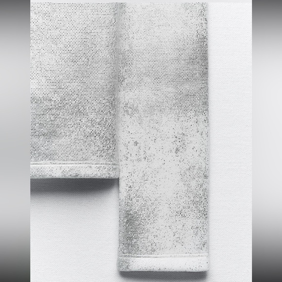 Zara exposed shoulder metallic sweater silver foil - Picture 13 of 13